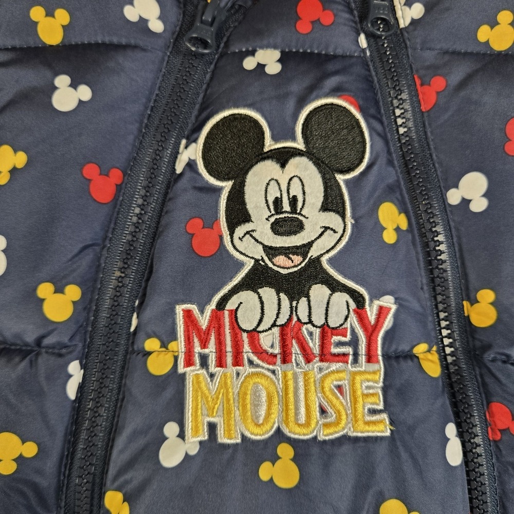 Disney Baby Mickey Mouse Size 9-12 Months Navy Blue Hooded Snow Suit - Picture 2 of 13